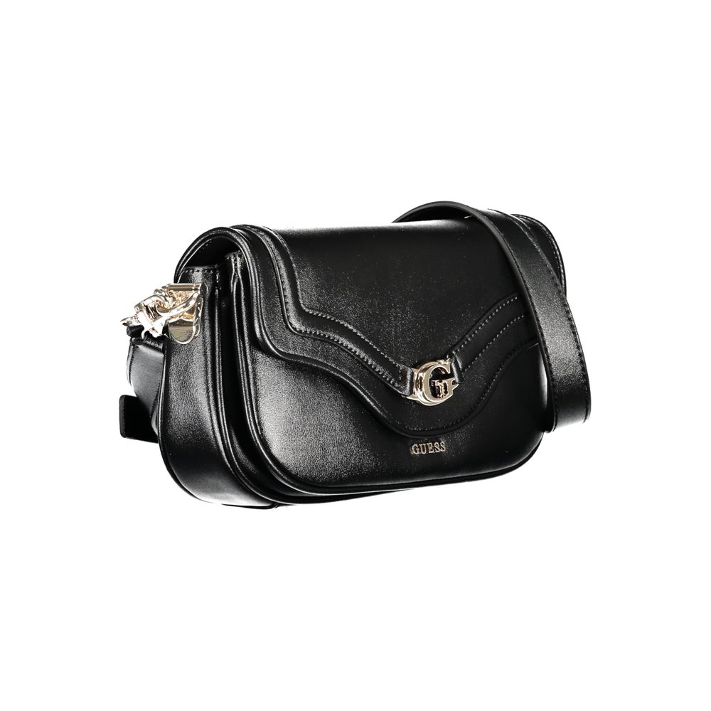Guess Jeans Schwarze Damen-Handtasche aus Polyurethan