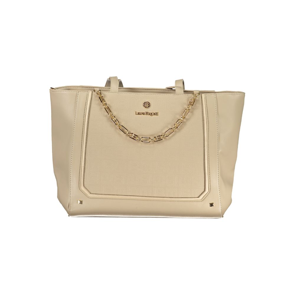 Laura Biagiotti Beigefarbene PVC-Handtasche