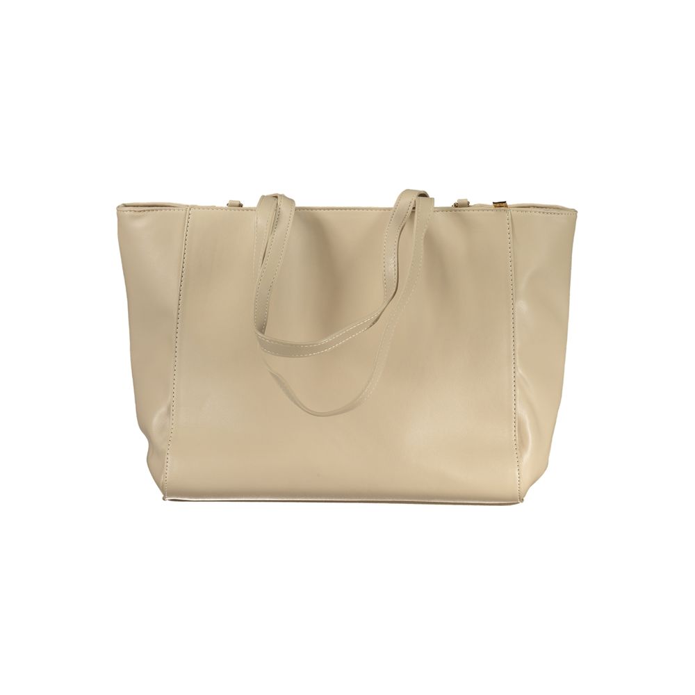 Laura Biagiotti Beigefarbene PVC-Handtasche