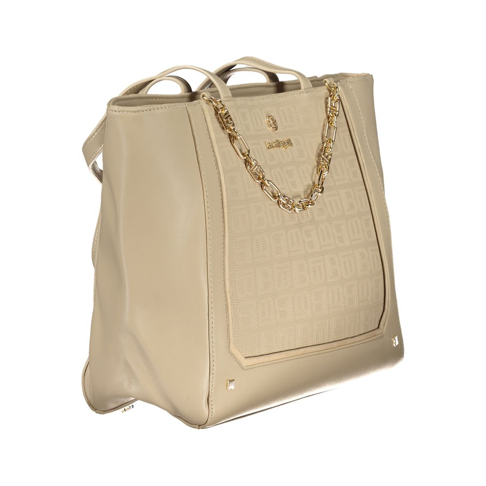 Laura Biagiotti Beigefarbene PVC-Handtasche