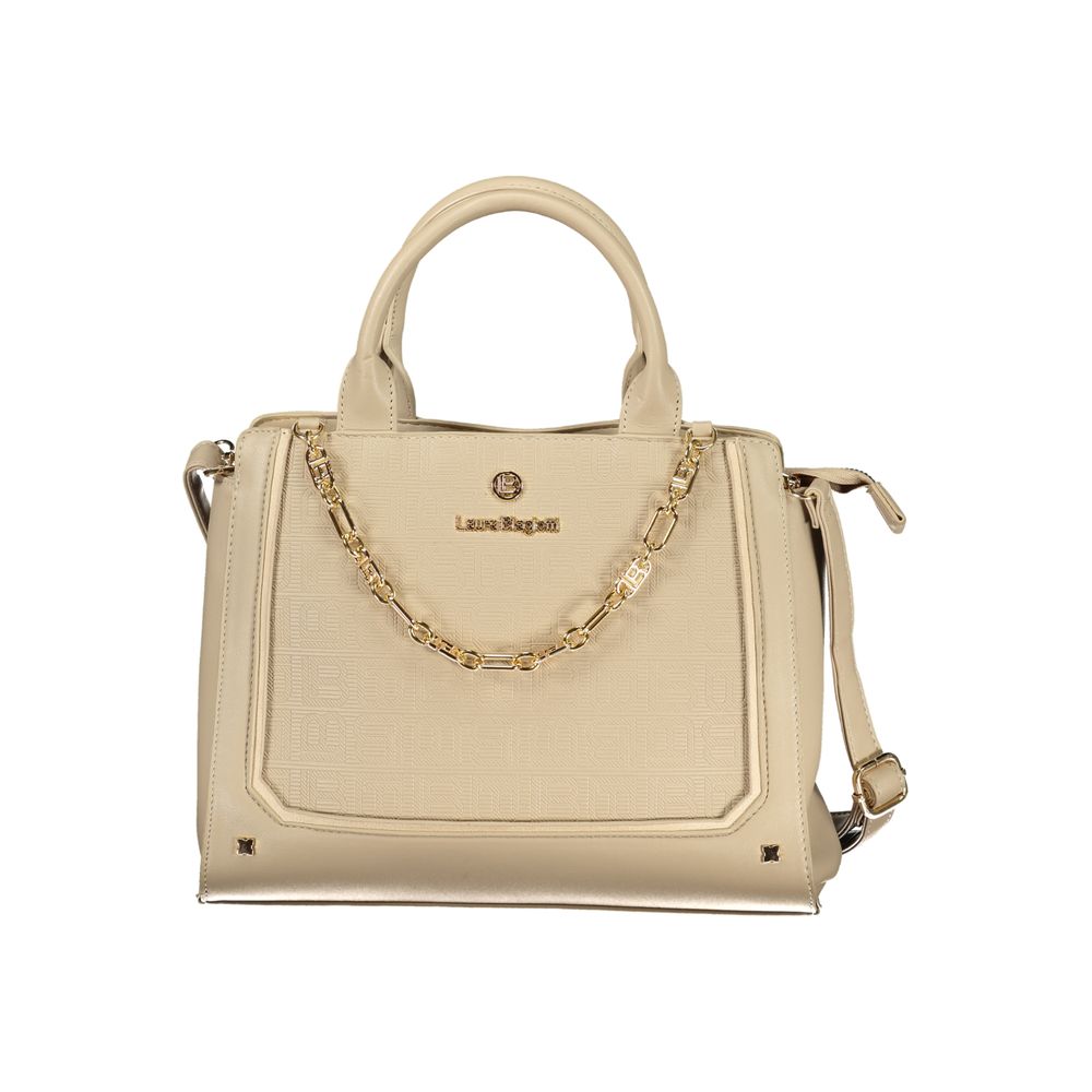 Laura Biagiotti Beigefarbene PVC-Handtasche