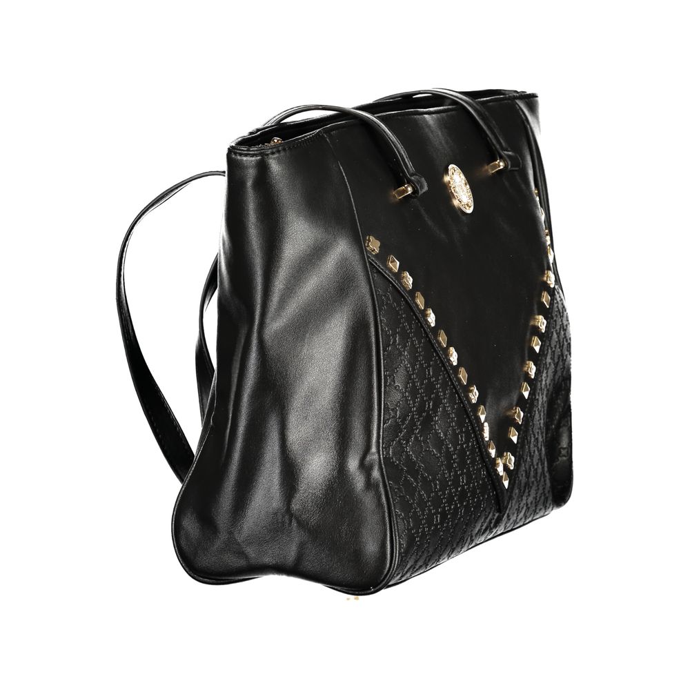 Laura Biagiotti Schwarze PVC-Handtasche