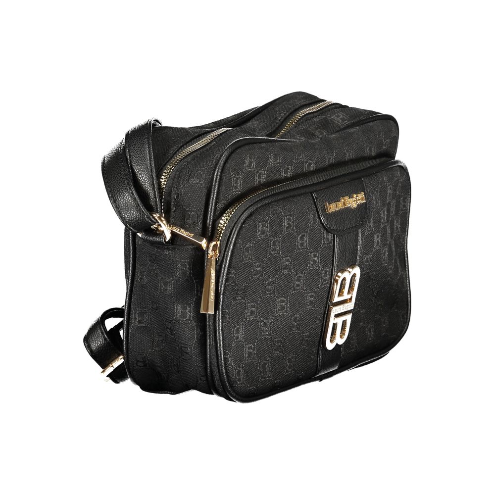 Laura Biagiotti Schwarze Damen-Handtasche aus Polyester