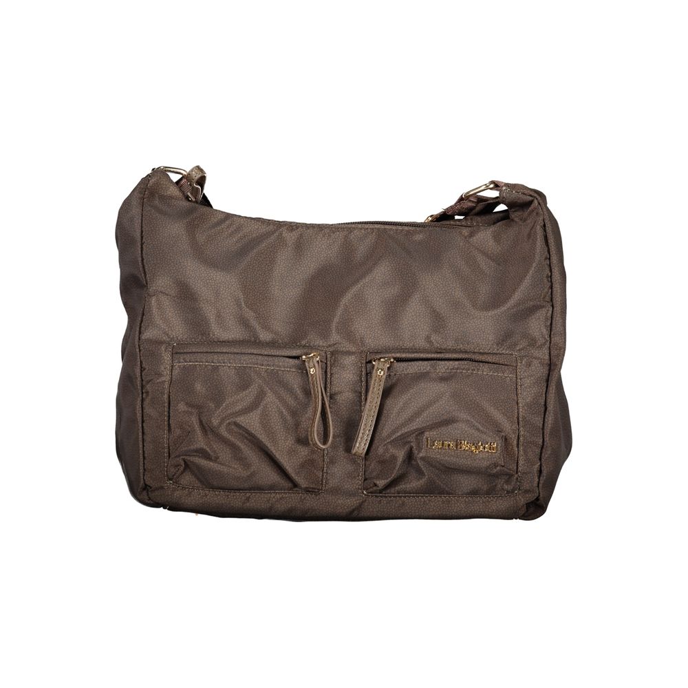 Laura Biagiotti Braune Polyester-Handtasche