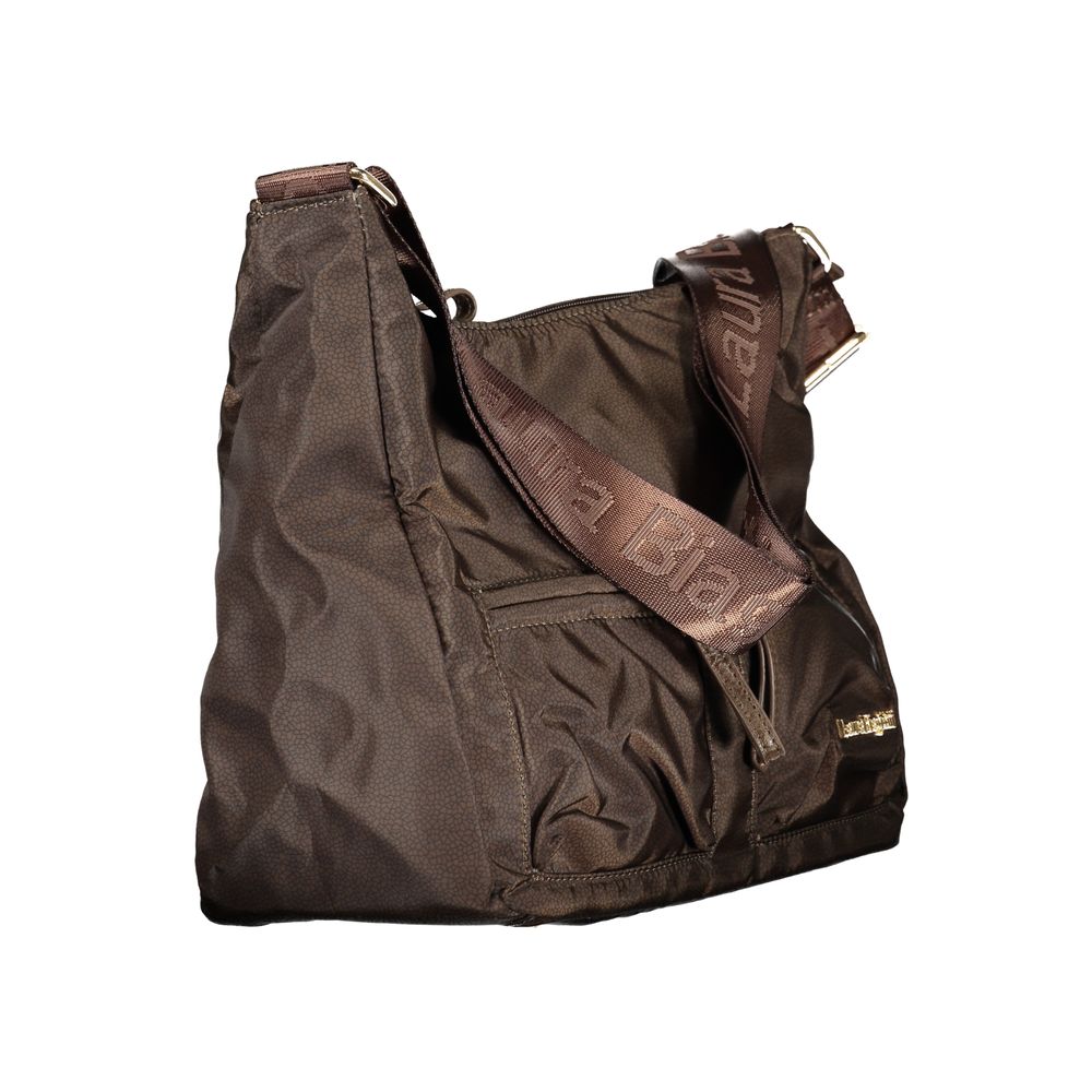 Laura Biagiotti Braune Polyester-Handtasche