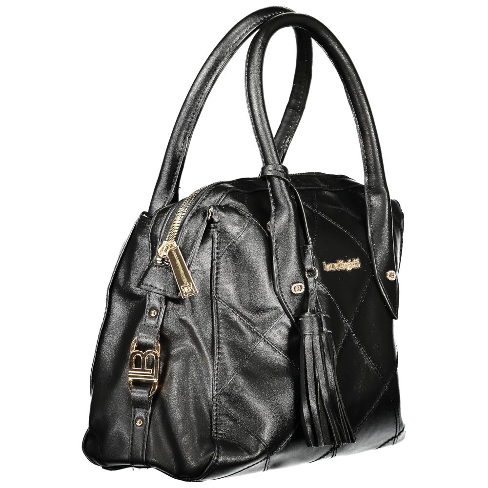 Laura Biagiotti Schwarze PVC-Handtasche