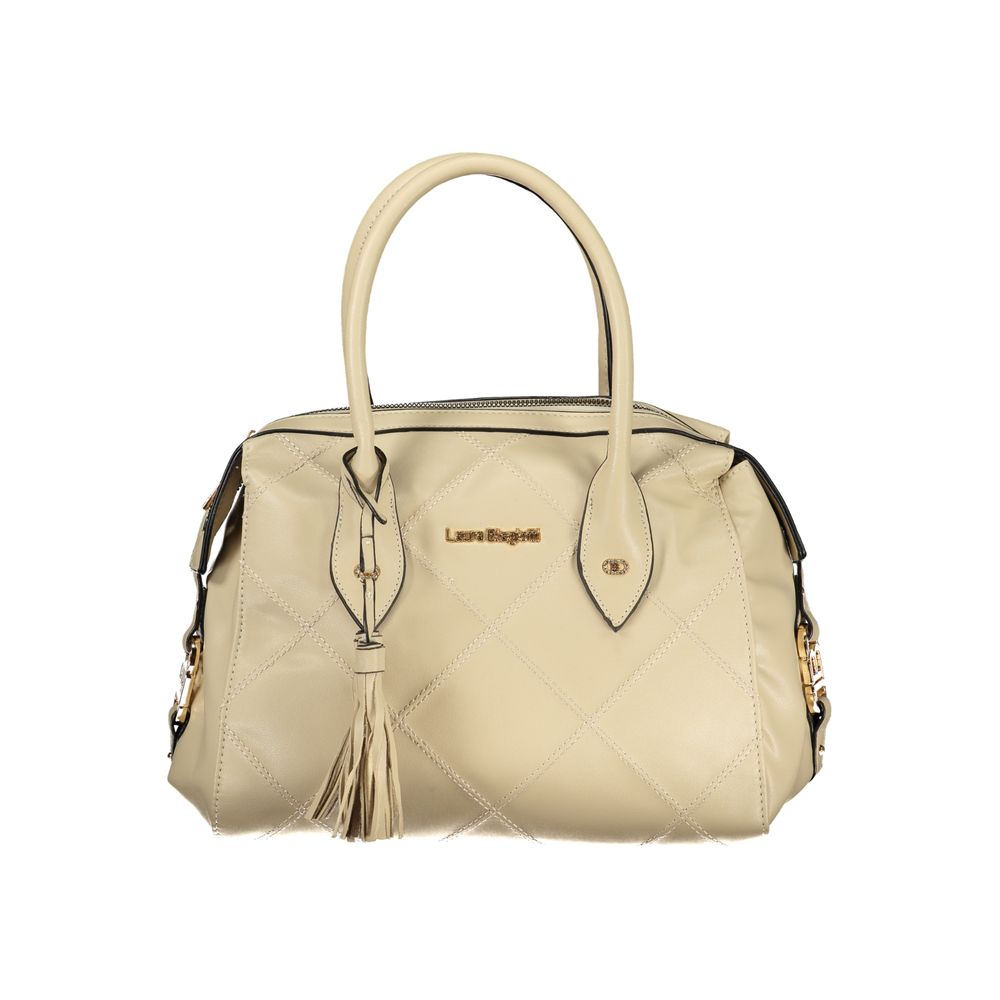 Laura Biagiotti Beigefarbene PVC-Handtasche
