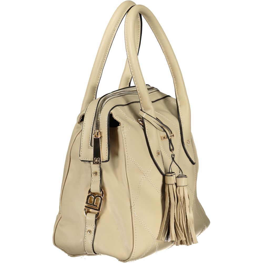 Laura Biagiotti Beigefarbene PVC-Handtasche