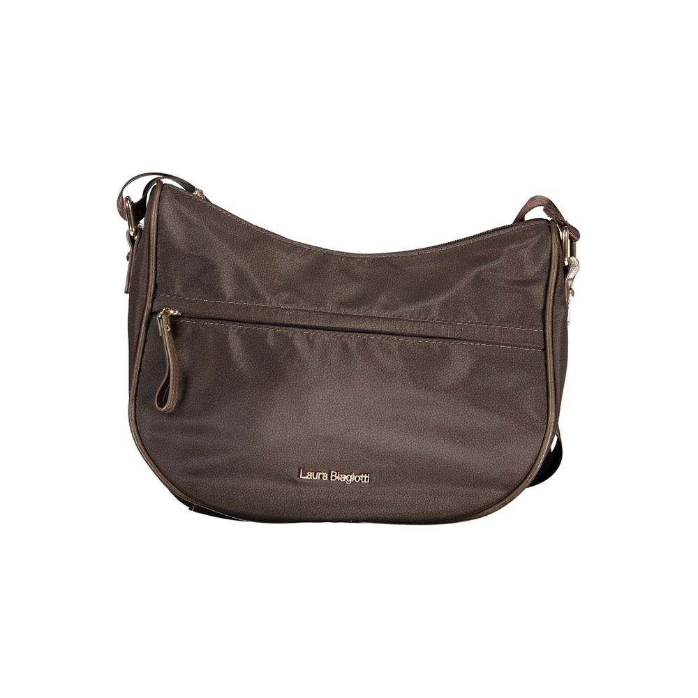 Laura Biagiotti Braune Polyester-Handtasche
