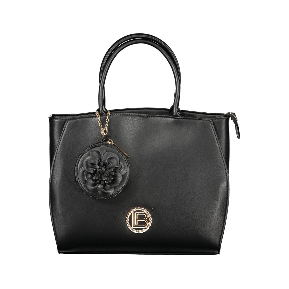 Laura Biagiotti Schwarze PVC-Handtasche