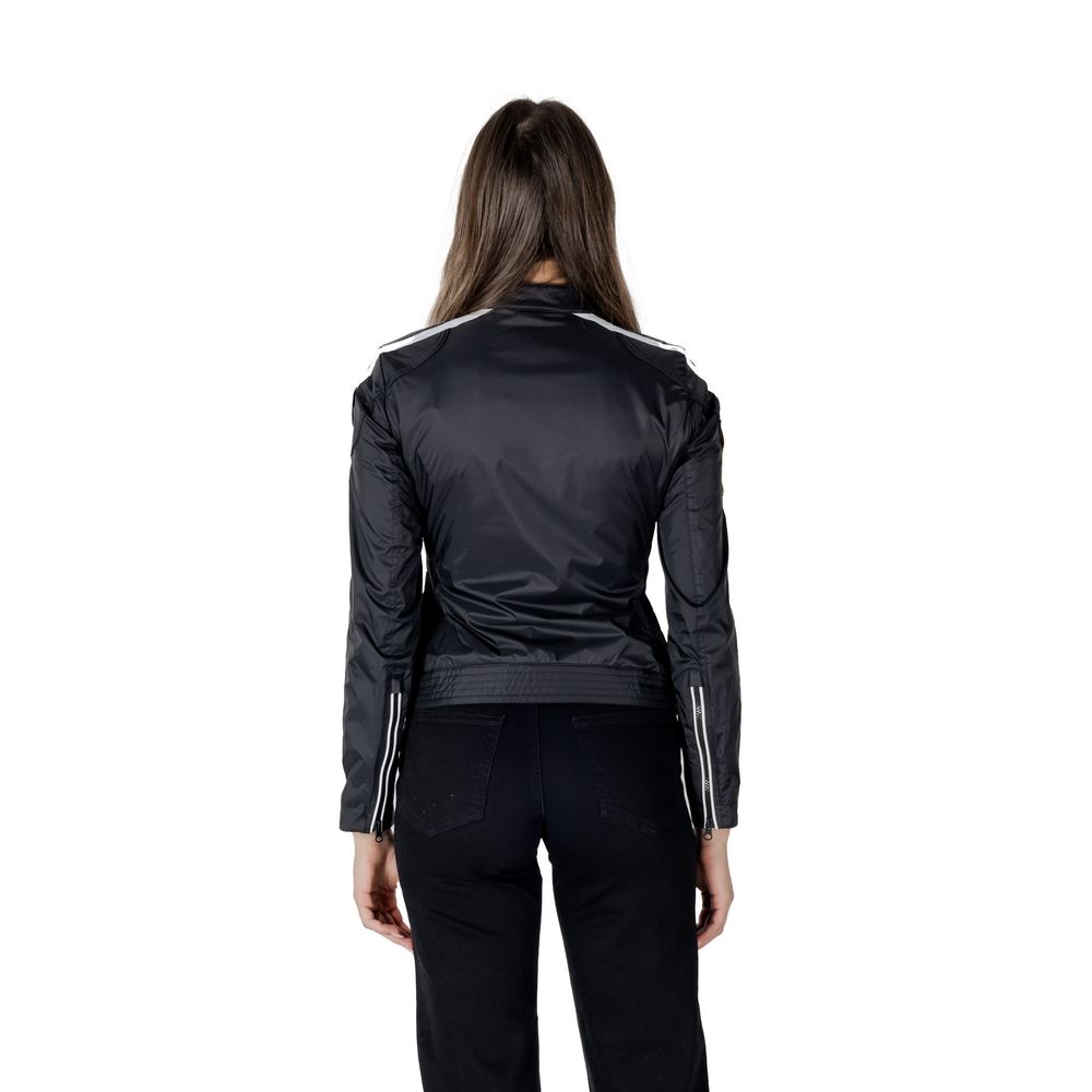 Blue Black Polyamide Jackets & Coats