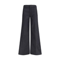 Darkpark Schwarze Polyester-Hosen mit ausgestelltem Bein