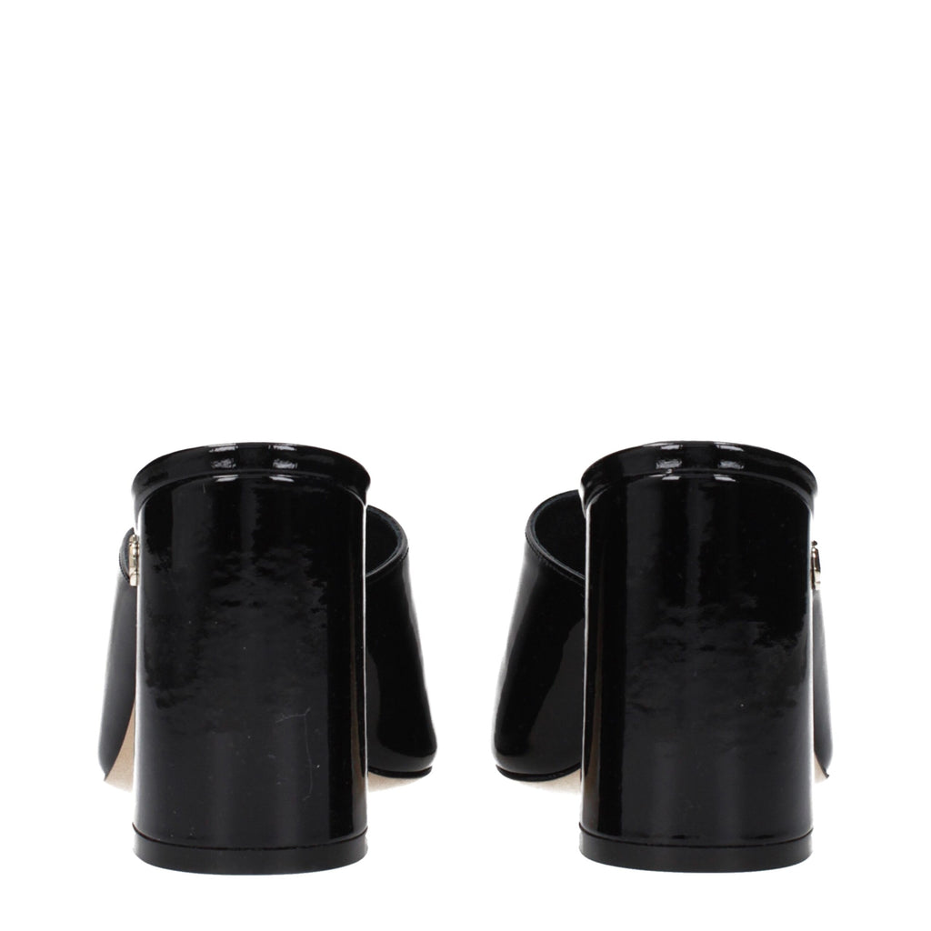 Jimmy Choo Schwarze Leder Plateau-Sandalen