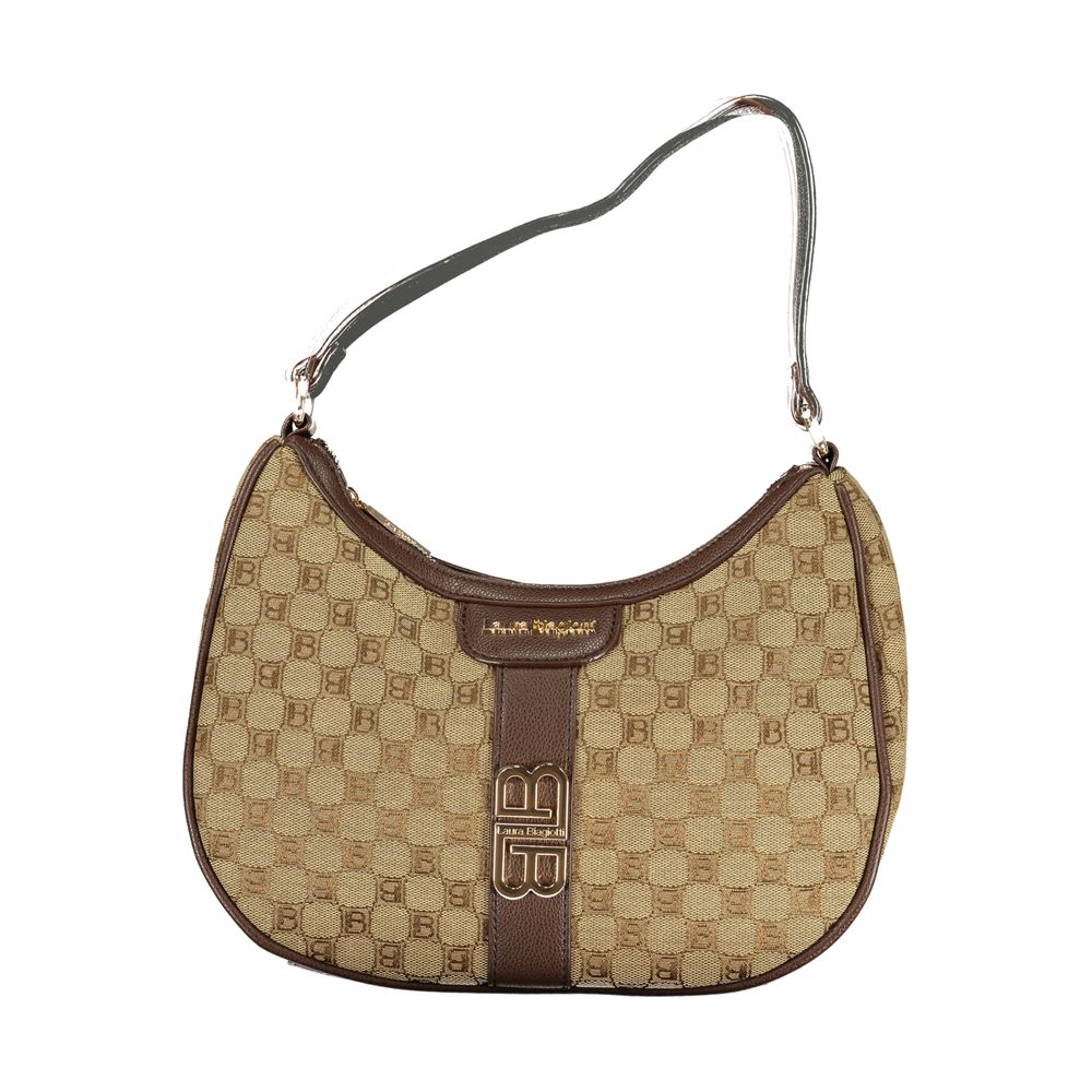 Laura Biagiotti Beigefarbene Polyester-Handtasche