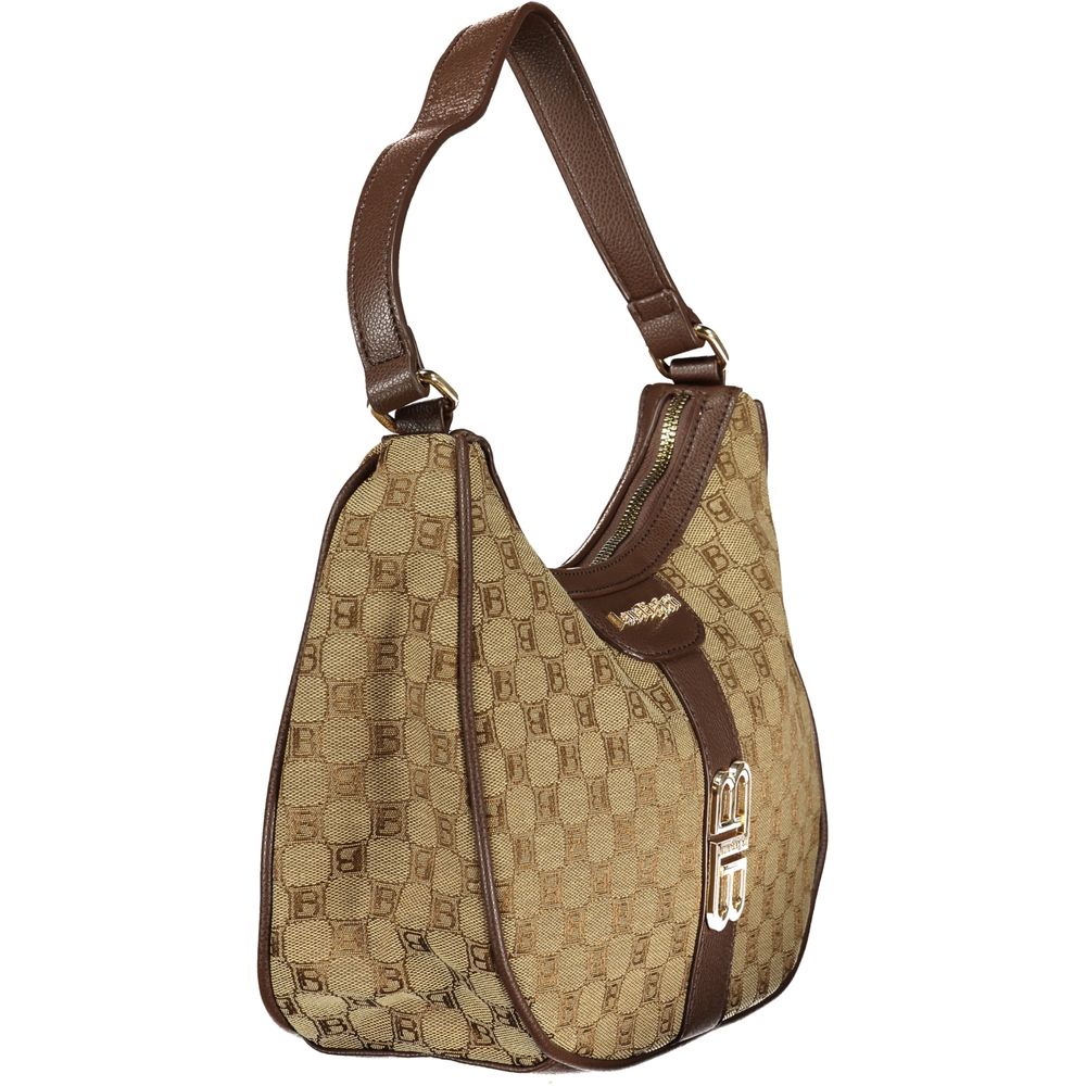 Laura Biagiotti Beigefarbene Polyester-Handtasche