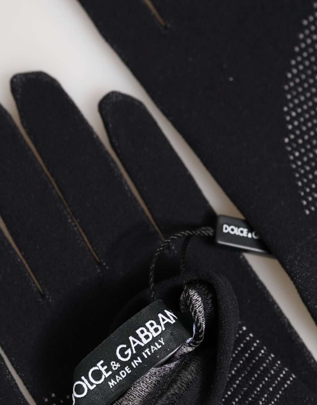 Dolce & Gabbana Men's Black DG Logo Cotton Gloves