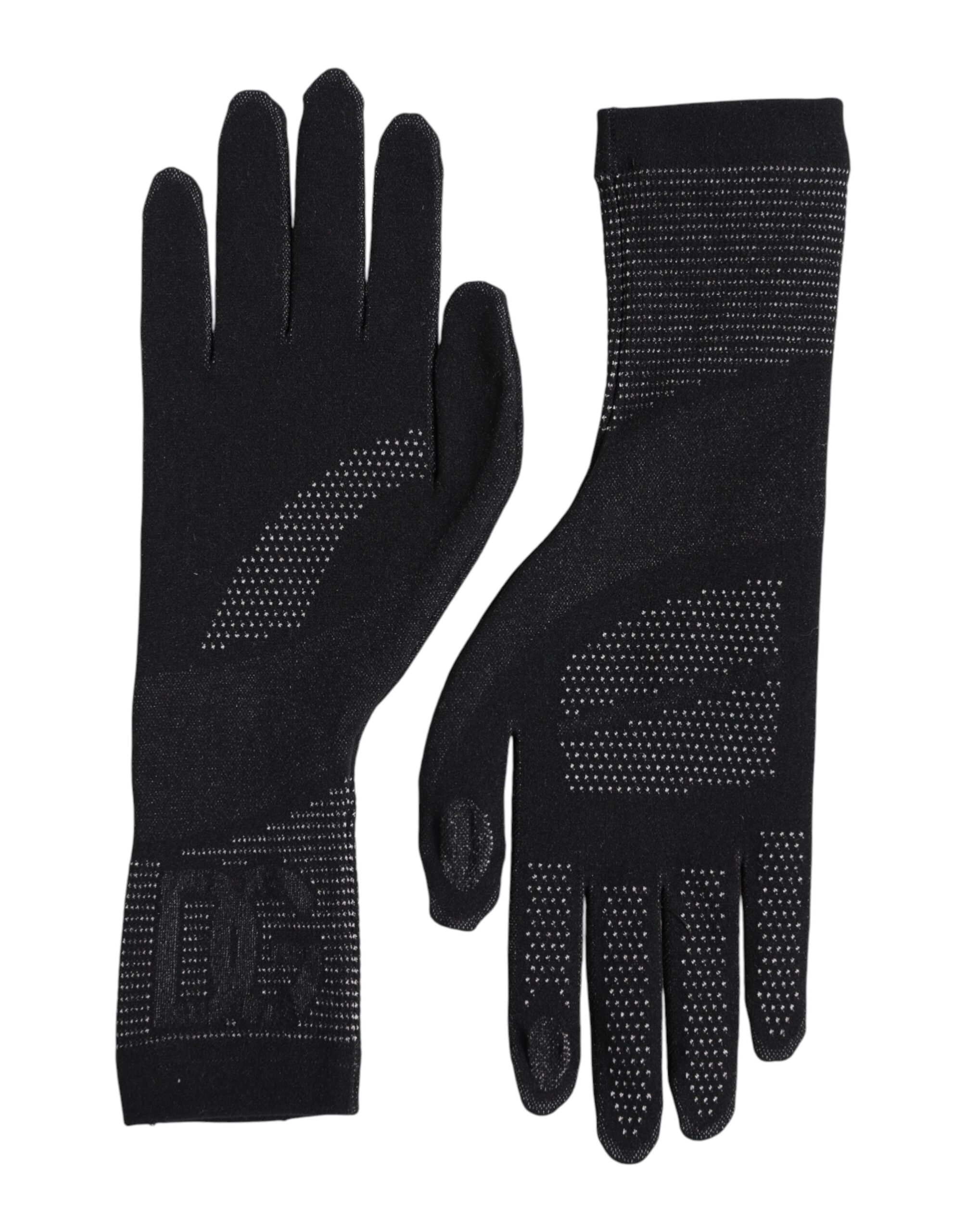 Dolce & Gabbana Men's Black DG Logo Cotton Gloves
