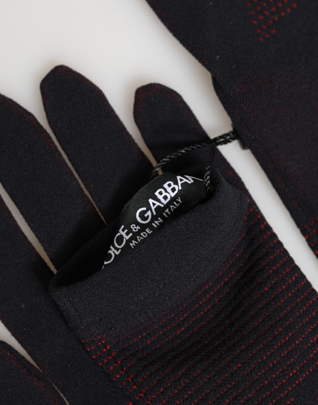 Dolce & Gabbana Men's Black DG Logo Cotton Gloves