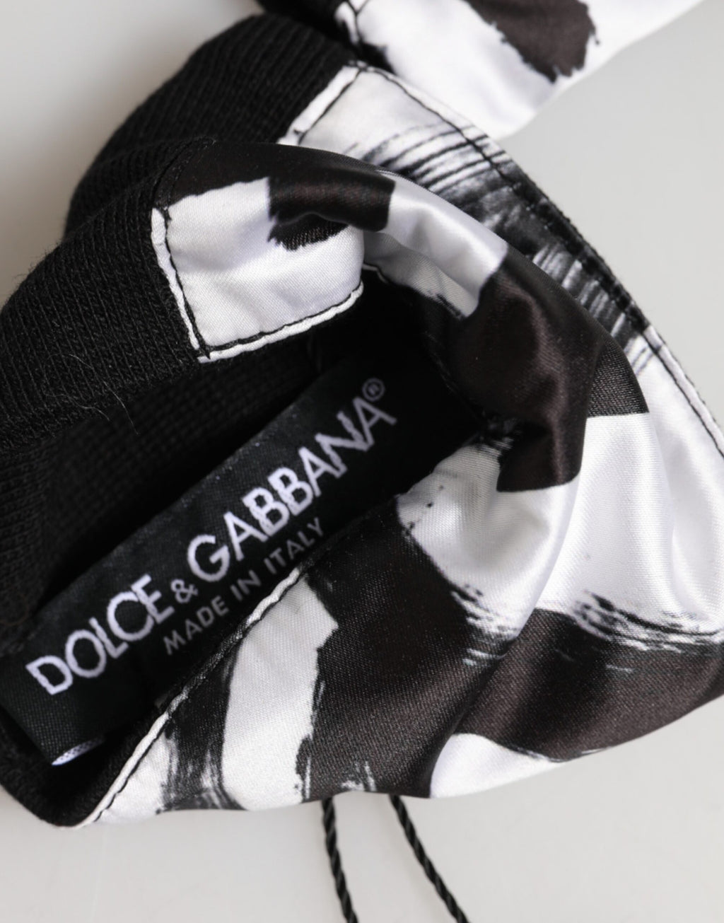 Dolce & Gabbana Black and White DG Logo Silk Wristband, 1 Pair