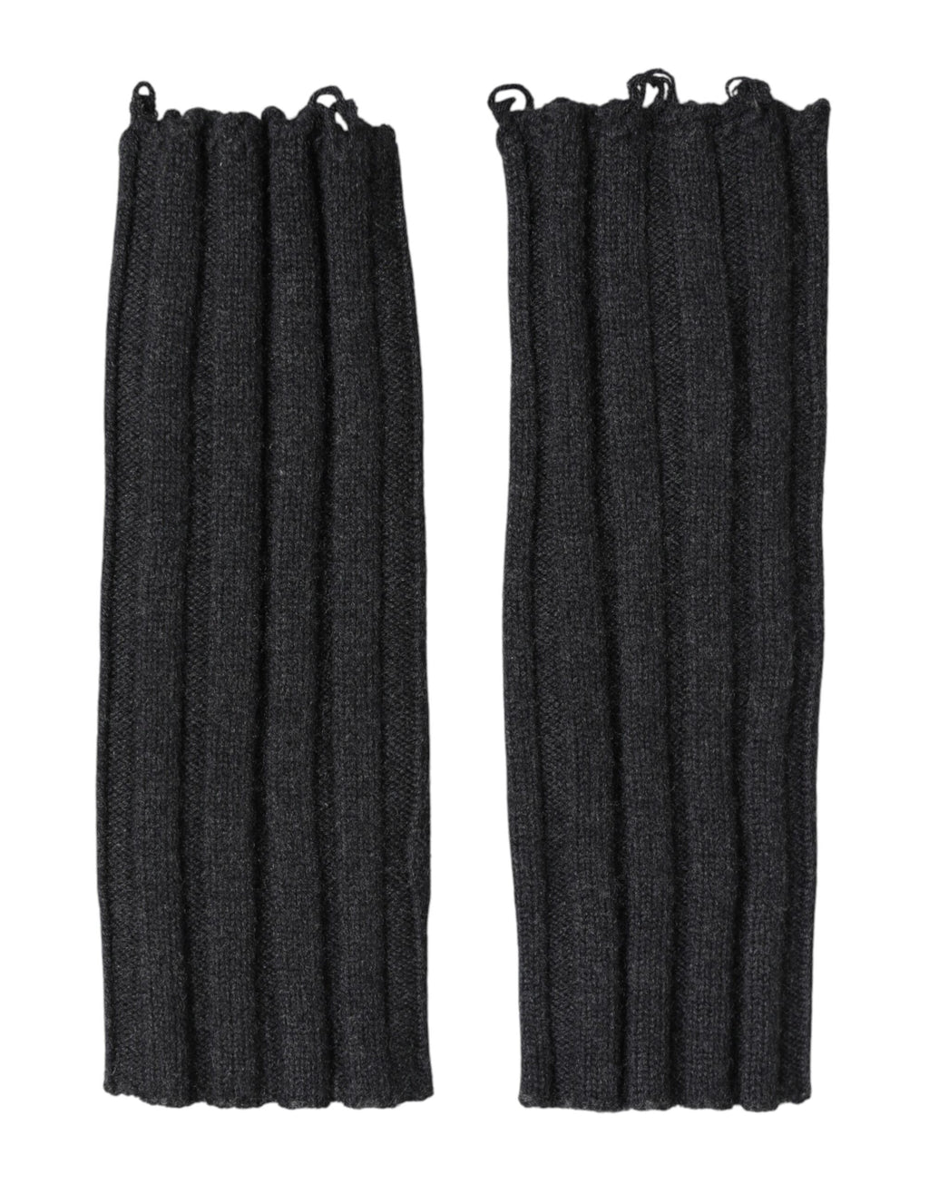 Dolce & Gabbana Black Pure Wool Fingerless Gloves