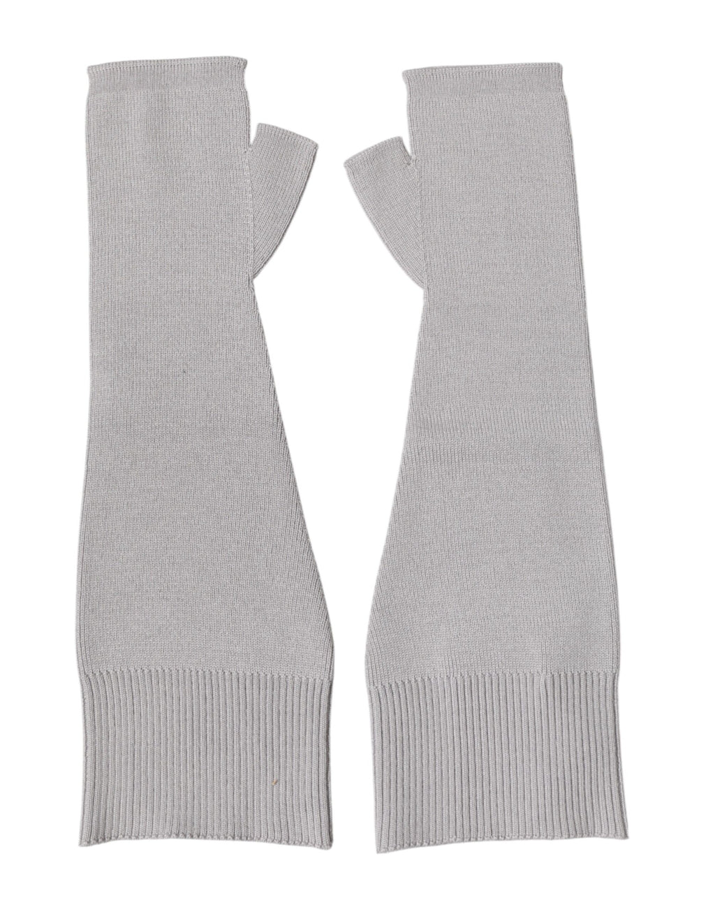 Dolce & Gabbana Men's Grey Fingerless Gloves Made of Pure Virgin Wool