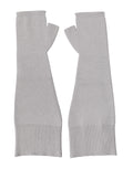 Dolce & Gabbana Men's Grey Fingerless Gloves Made of Pure Virgin Wool