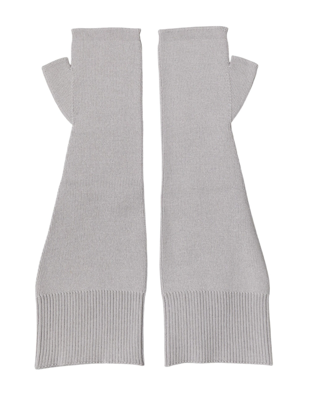Dolce & Gabbana Men's Grey Fingerless Gloves Made of Pure Virgin Wool