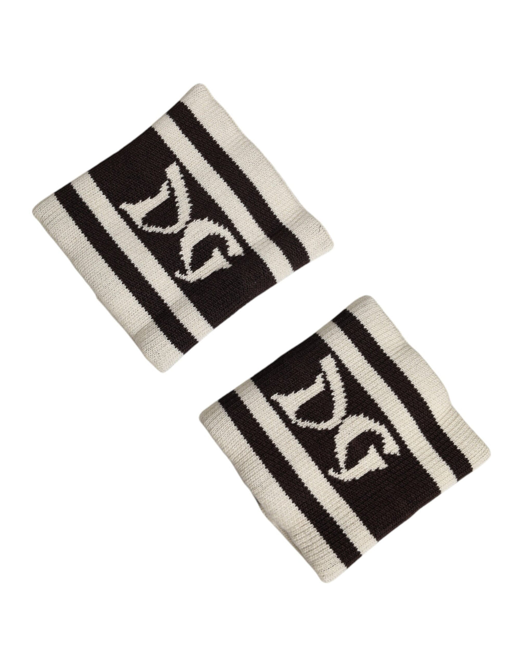Dolce & Gabbana Black and White DG-Logo Cotton Bracelet, 1 Pair