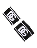 Dolce & Gabbana Black and White DG-Logo Cotton Bracelet, 1 Pair