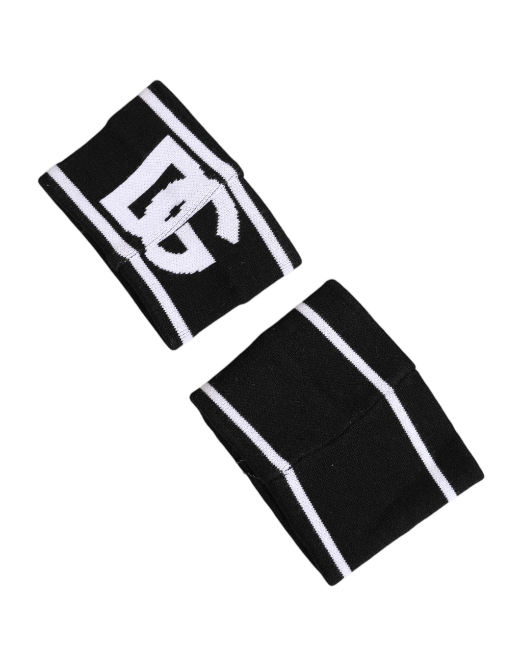 Dolce & Gabbana Black and White DG-Logo Cotton Bracelet, 1 Pair