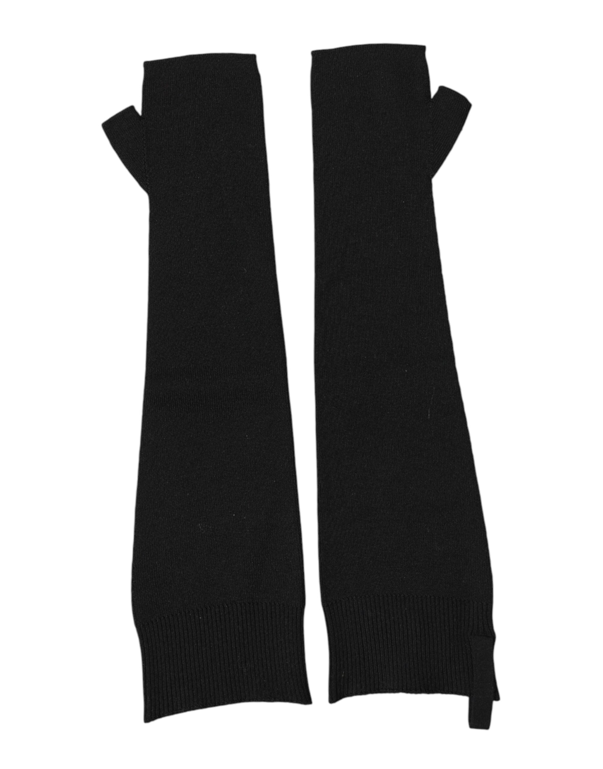 Dolce & Gabbana Men's Black Pure Wool Gloves
