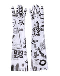 Dolce & Gabbana Black and White DG Logo Elbow-Length Gloves