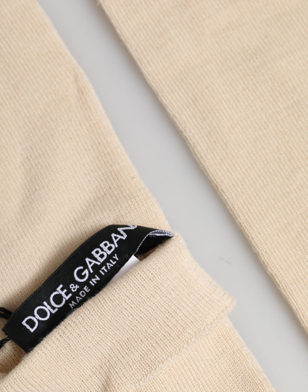 Dolce & Gabbana Beige Women's Wool Fingerless Arm Warmers
