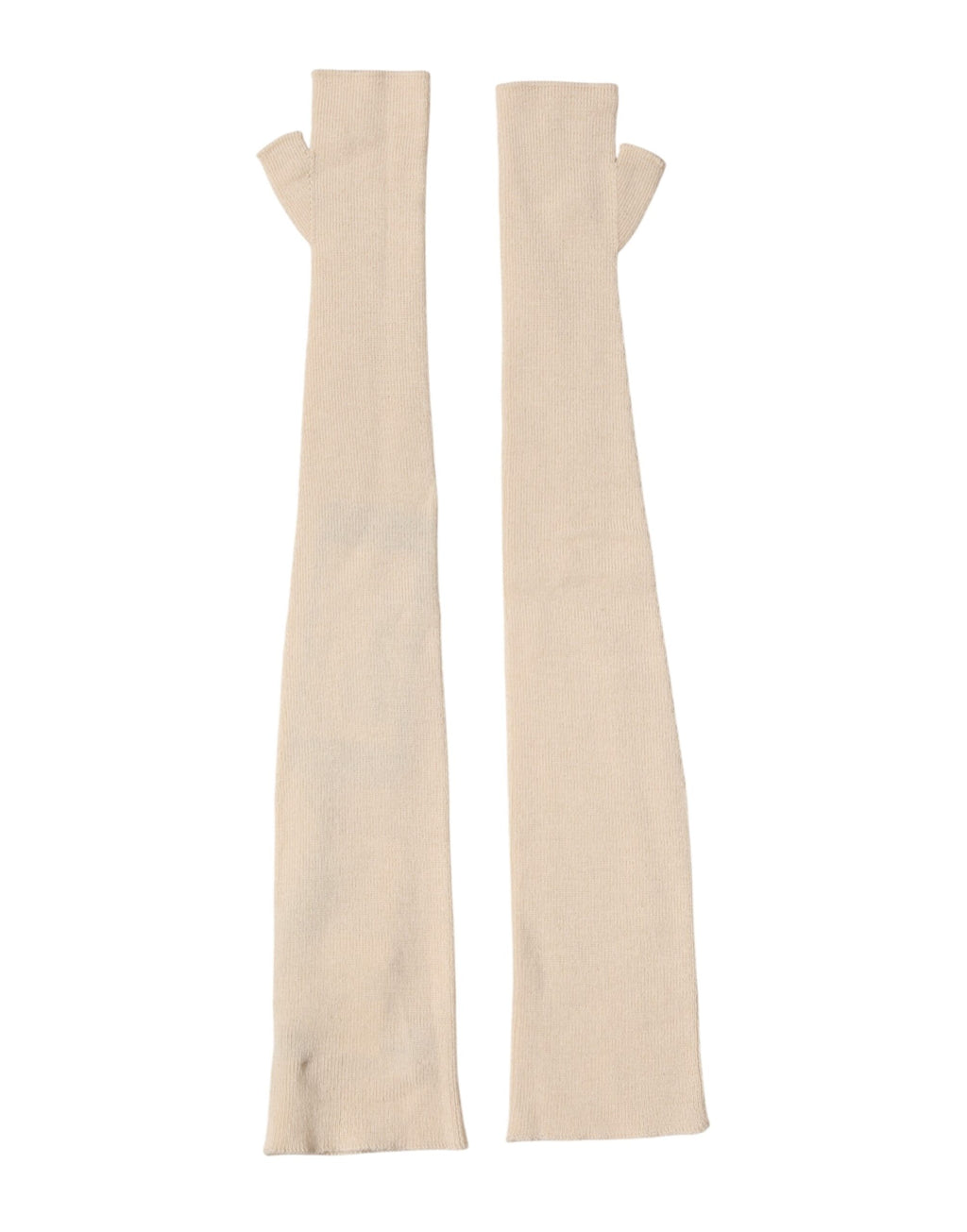 Dolce & Gabbana Beige Women's Wool Fingerless Arm Warmers