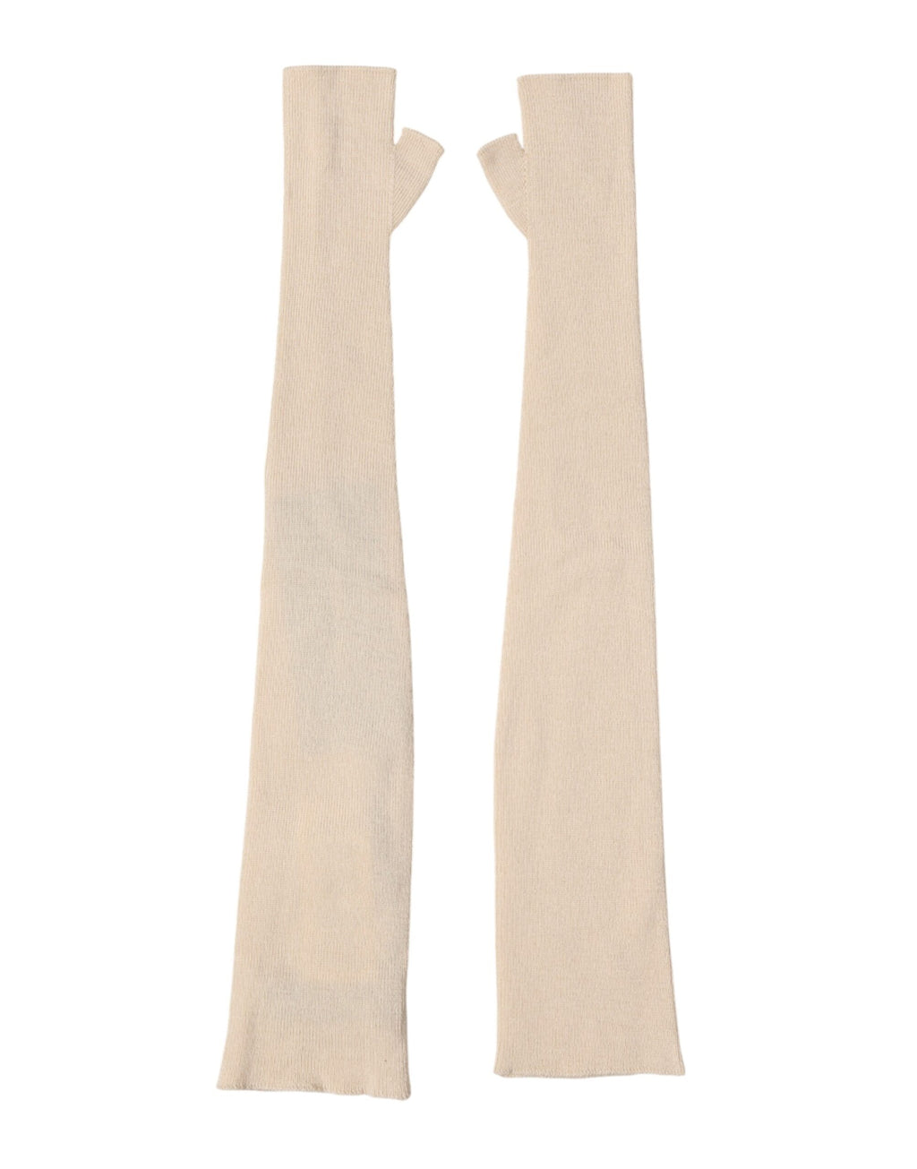 Dolce & Gabbana Beige Women's Wool Fingerless Arm Warmers