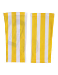 Dolce & Gabbana Yellow and White Nylon Full-Finger Gloves, Wrist Length