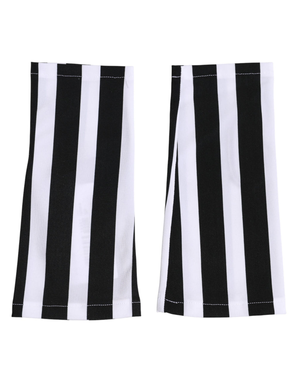 Dolce & Gabbana Schwarze und Weiße Fingerlose Nylon-Handschuhe