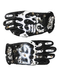 Dolce & Gabbana Handschuhe Schwarz Weiß Kristall Handgelenk Länge Fäustlinge