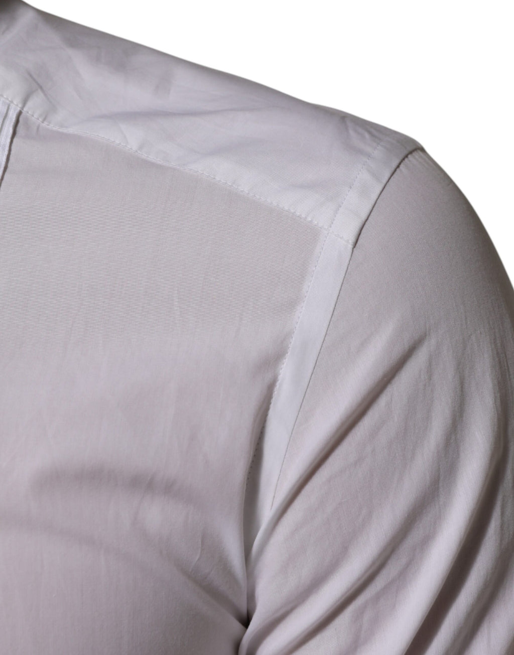 Dolce & Gabbana White Cotton Shirt with Collar and Long Sleeves, GOLD Collection
