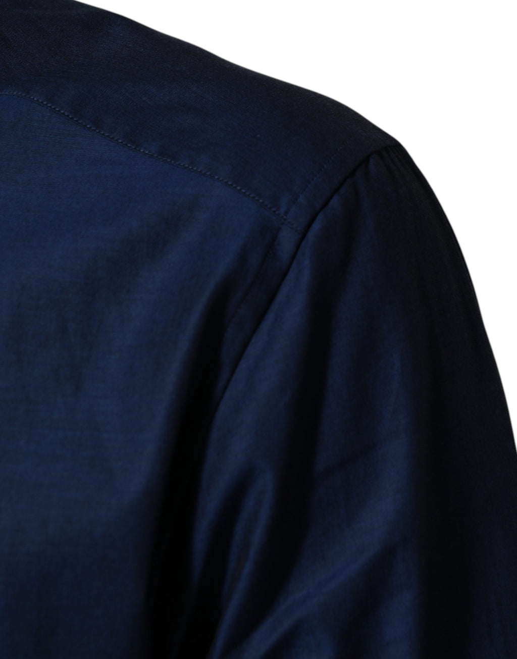 Dolce & Gabbana Blaues Herren-Hemd aus Baumwolle mit Kragen GOLD