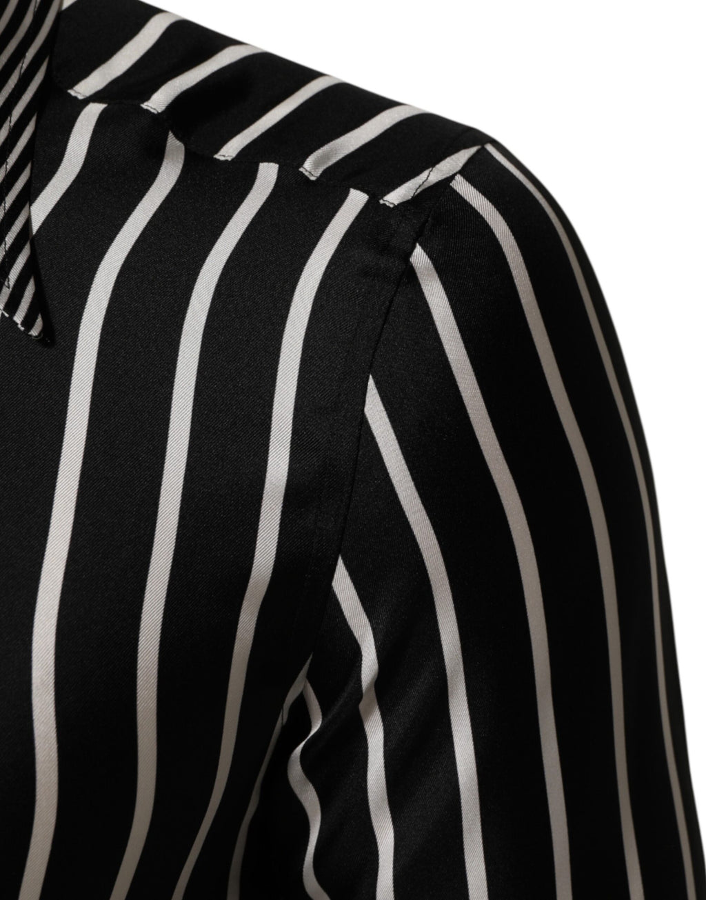 Dolce & Gabbana Men's MARTINI Black and White Striped Shirt