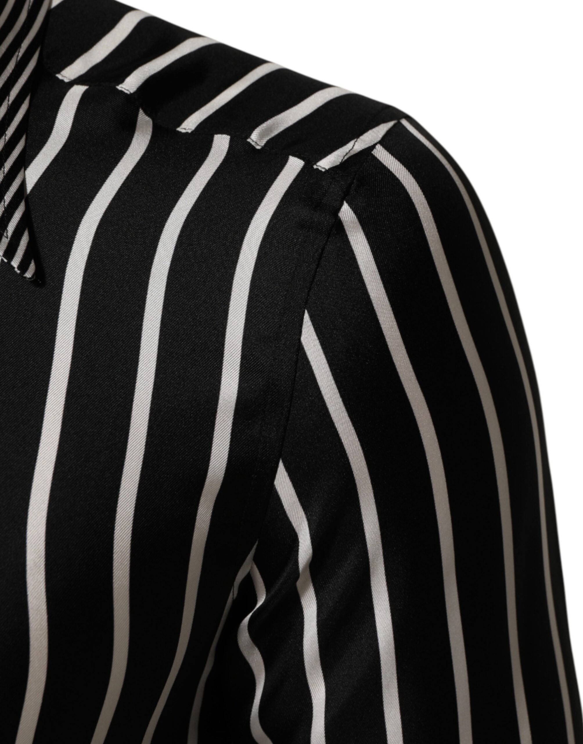 Dolce & Gabbana Men's MARTINI Black and White Striped Shirt