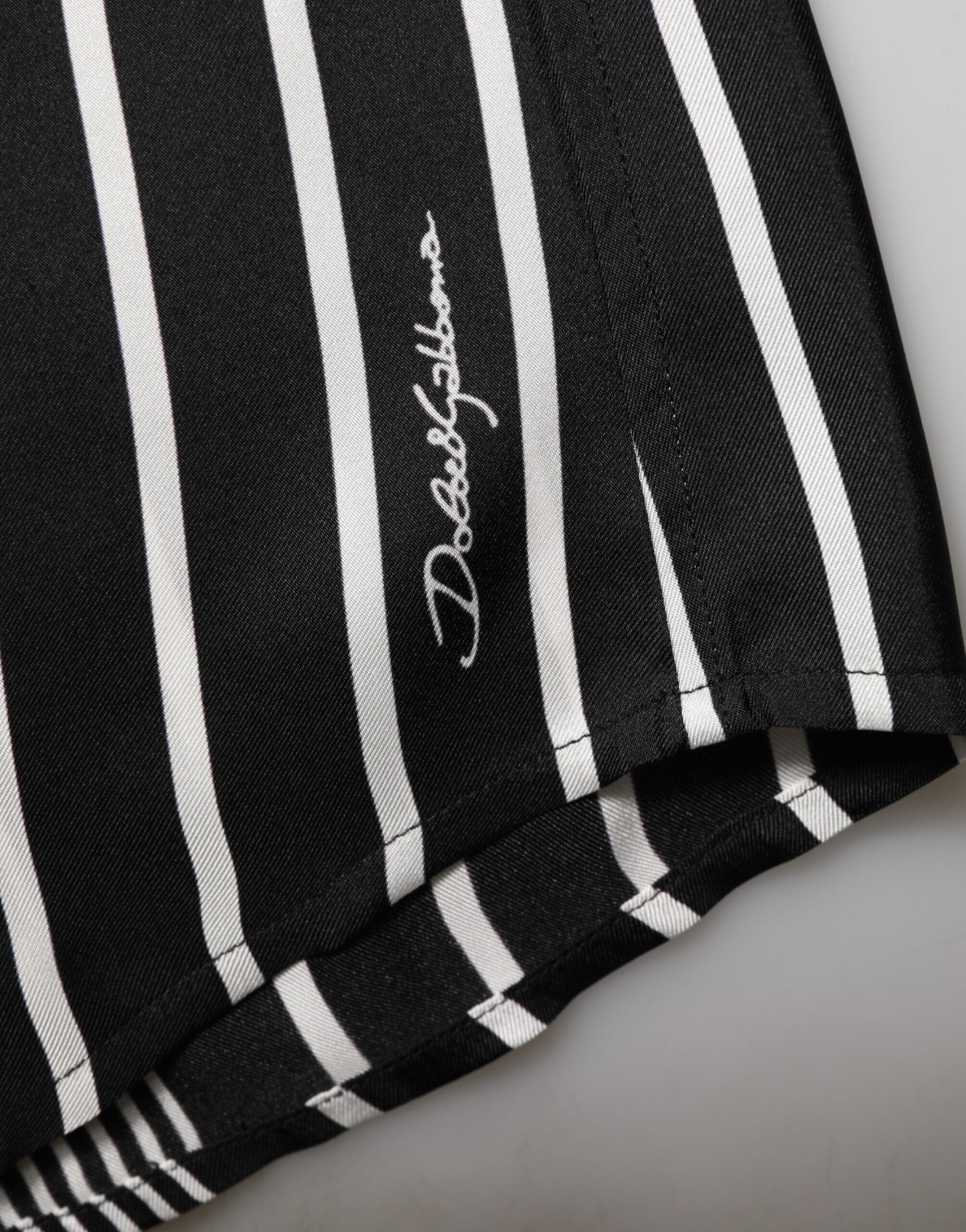 Dolce & Gabbana Men's MARTINI Black and White Striped Shirt