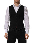 Dolce & Gabbana Schwarze Wollweste für Herren, formell