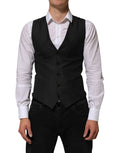 Dolce & Gabbana Men's Black Formal Wool Waistcoat