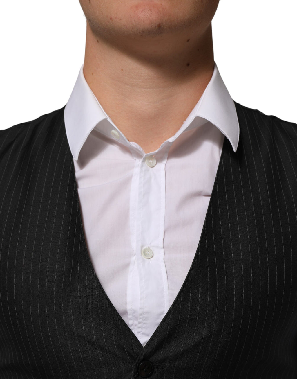 Dolce & Gabbana Men's Black Formal Wool Waistcoat