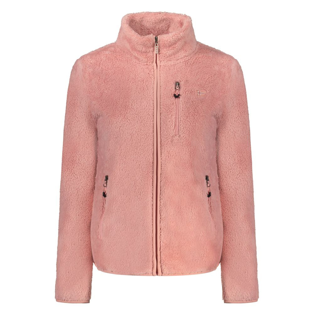 Norway 1963 Rosa Polyester-Sweater für Damen