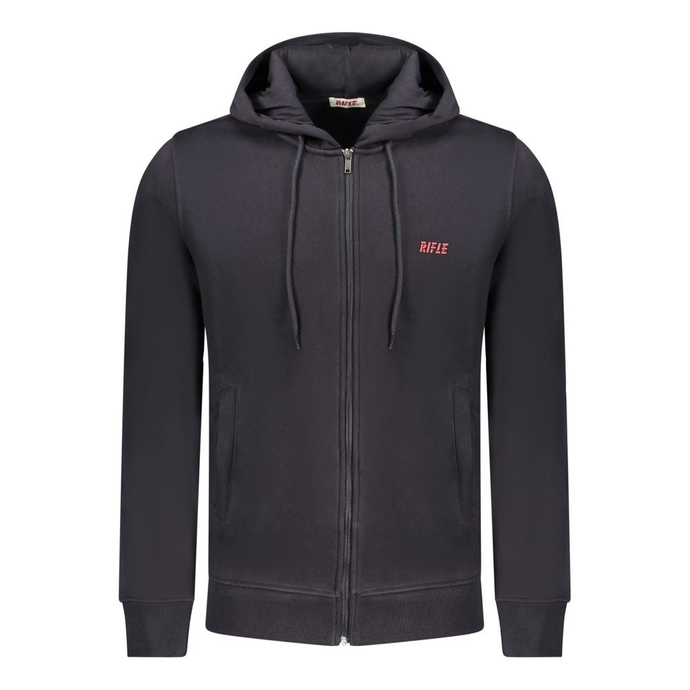 Rifle Blaues Herren-Kapuzensweatshirt aus Baumwolle
