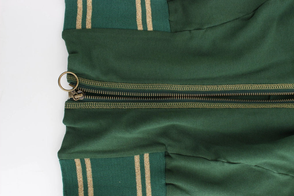 John Galliano Green Mock-Zip Cardigan Sweatshirt