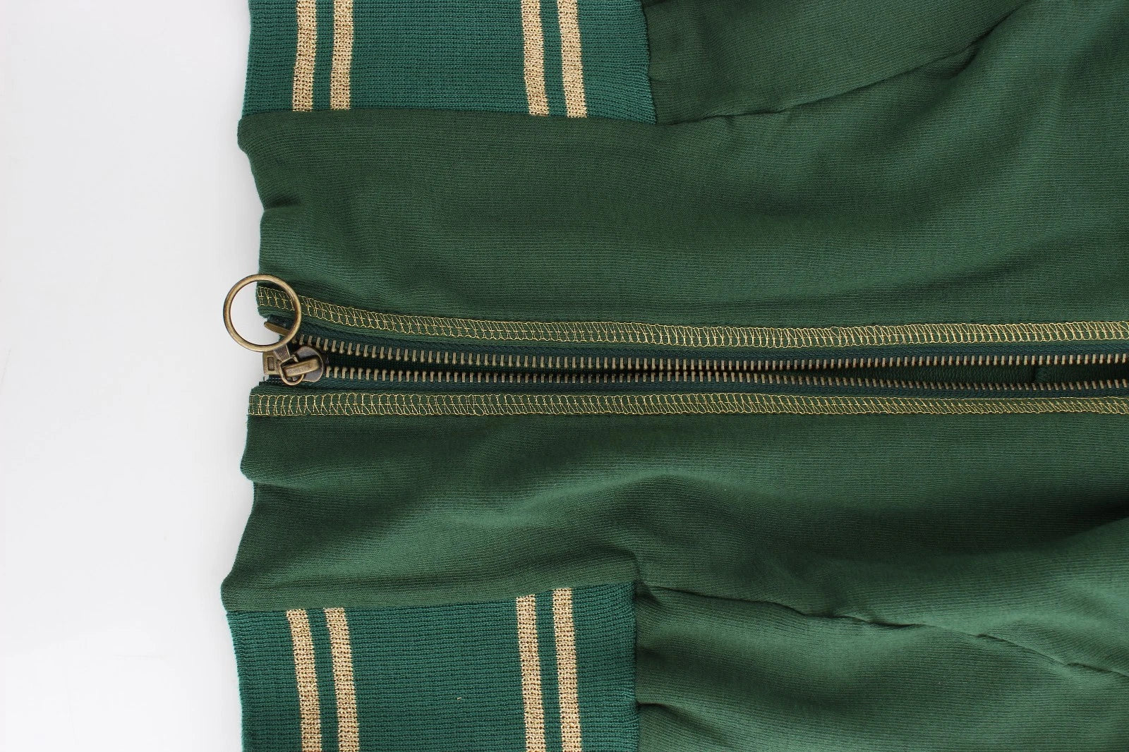 John Galliano Green Mock-Zip Cardigan Sweatshirt